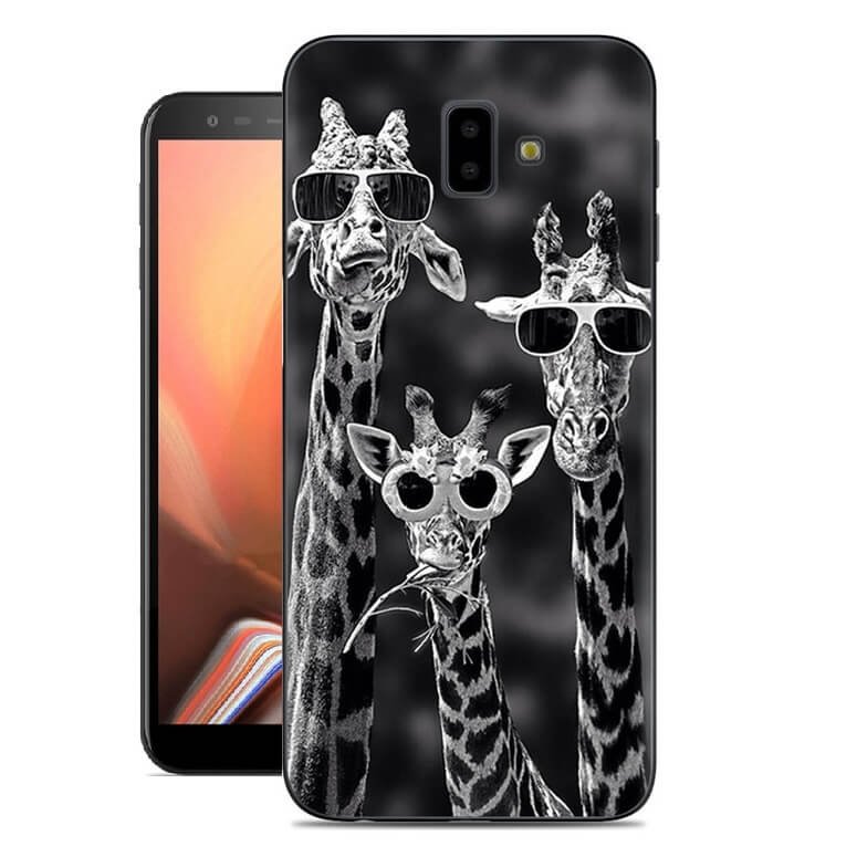 Funda Samsung Galaxy J6 Plus Dibujo Jirafas