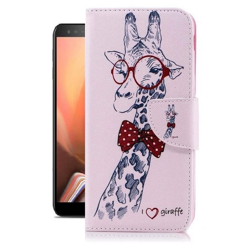 Funda Libro Samsung Galaxy J6 Plus Soporte Jirafa.
