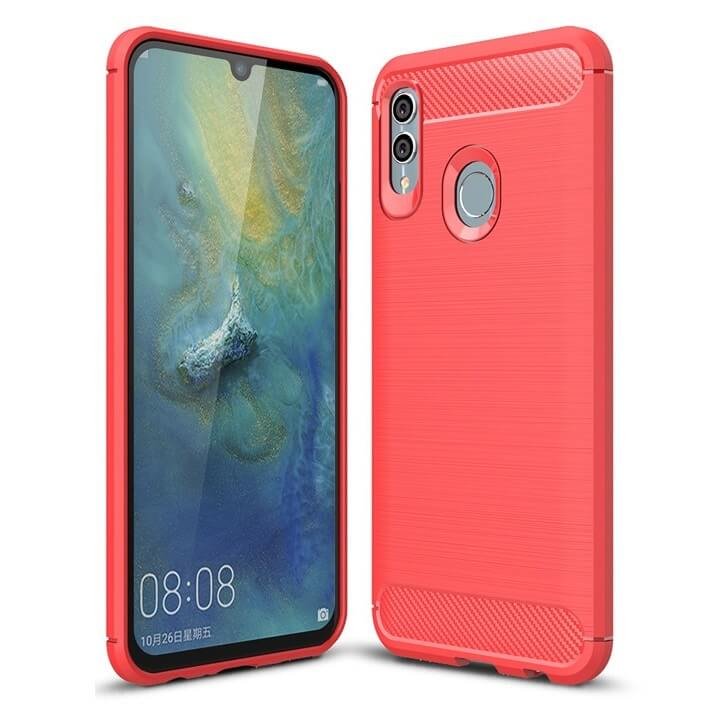funda gel tpu cepillada Roja Huawei P Smart 2019