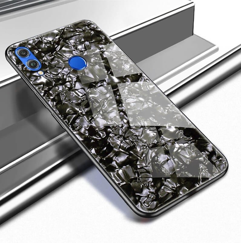 Funda Huawei P Smart 2019 Silicone con trasera Cristal Templado Negra