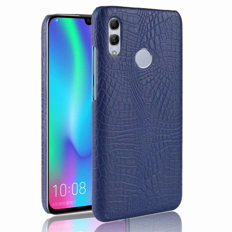 Funda carcasa cuero cocrodilo Azul Huawei P Smart 2019