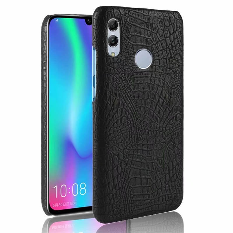 Carcasa Honor 10 Lite Cuero Estilo Croco Negra