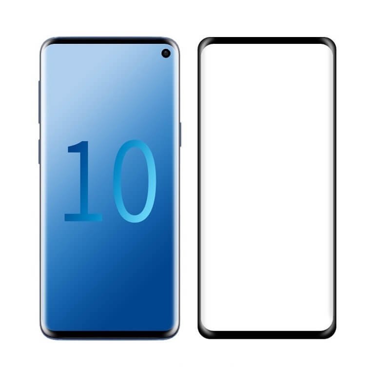 Protector Pantalla Cristal Templado Premium Samsung Galaxy Galaxy S10 Negro Mas duro del Mundo (G Glass).