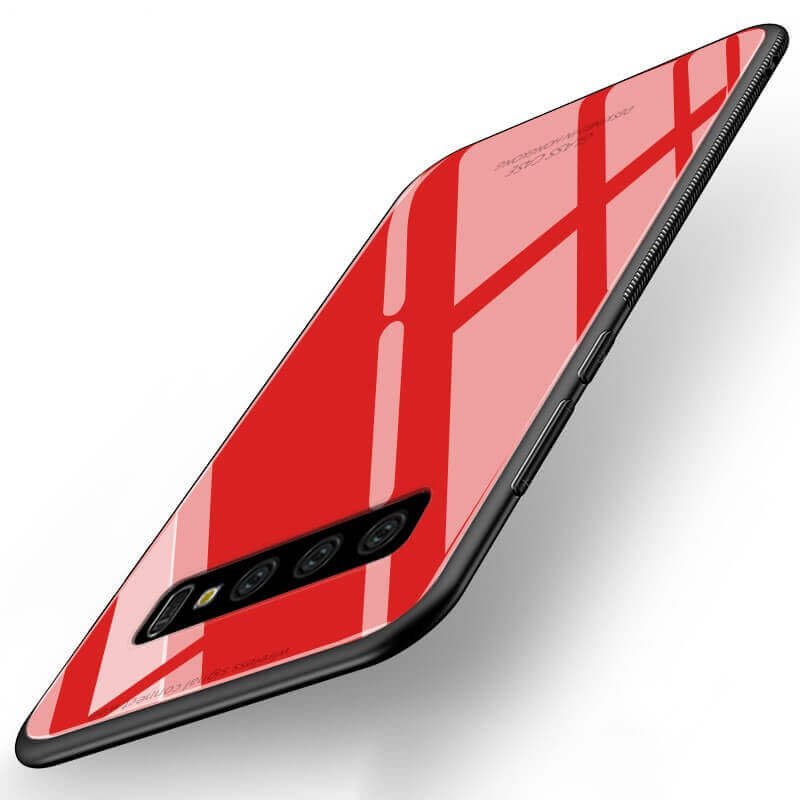 Funda Samsung Galaxy S10 Tpu Roja Trasera Cristal