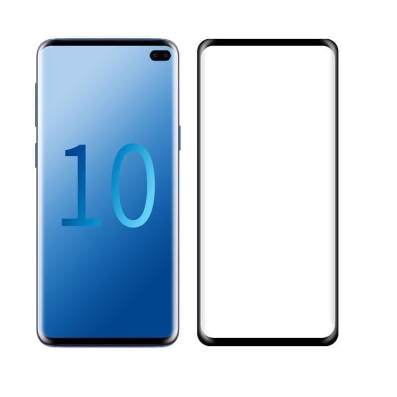 Protector Pantalla Cristal Templado Premium Samsung Galaxy S10 Plus Negro Mas duro del Mundo (G Glass).