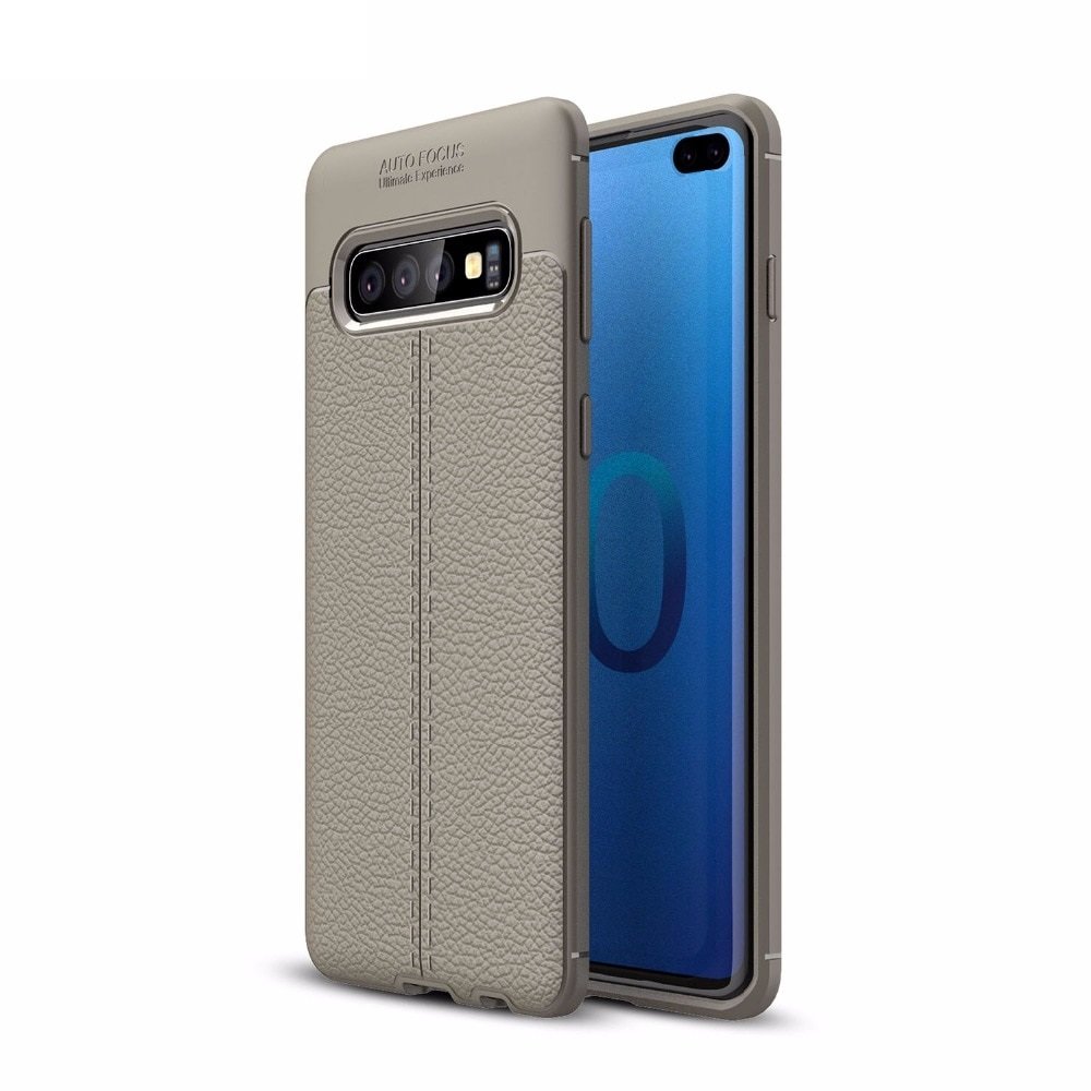 Funda Samsung Galaxy S10 Plus Tpu Cuero 3D Gris