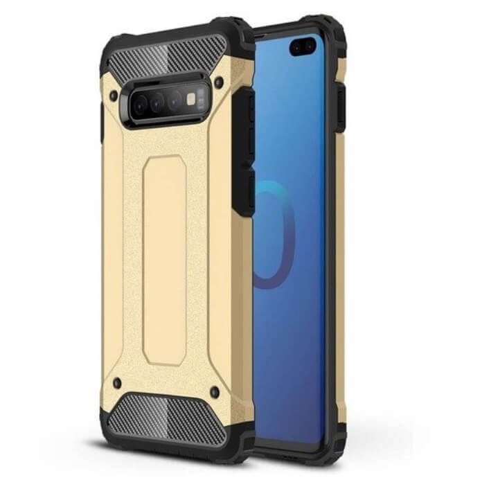 Funda Samsung Galaxy S10 Plus Shock Resistante Dorada