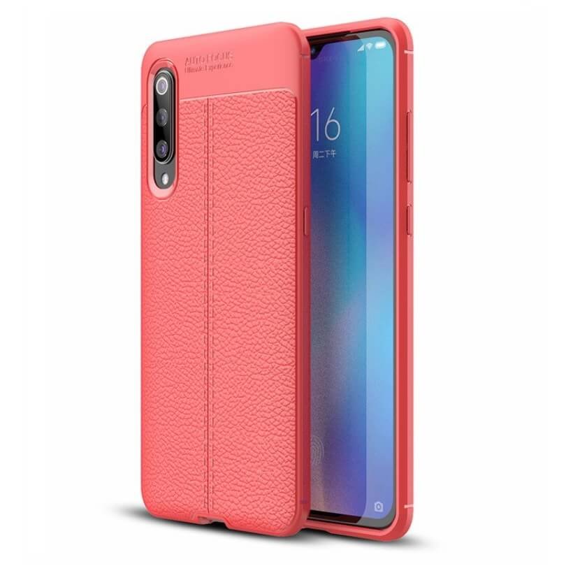 Funda Xiaomi MI 9 SE Tpu Cuero 3D Roja
