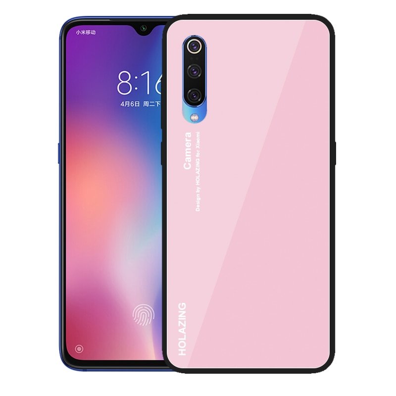 Funda Xiaomi MI 9 SE Tpu Trasera Cristal Rosa