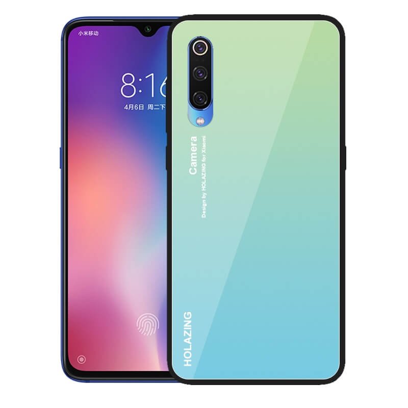 Funda Xiaomi MI 9 SETpu Trasera Cristal Verde