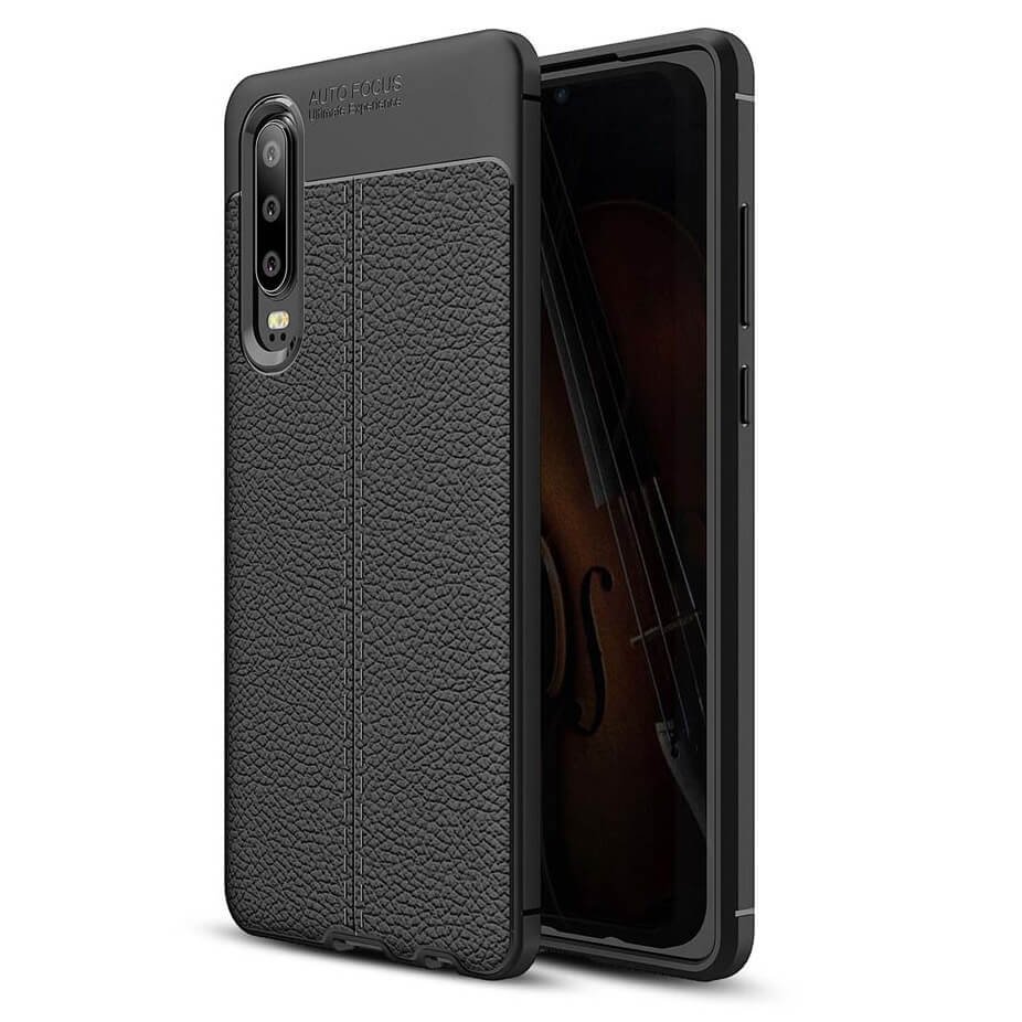 Funda Huawei P30 Tpu Cuero 3D Negro
