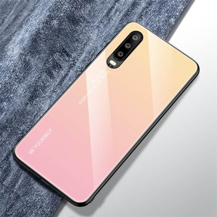 Funda Huawei P30 Tpu Trasera Cristal roja