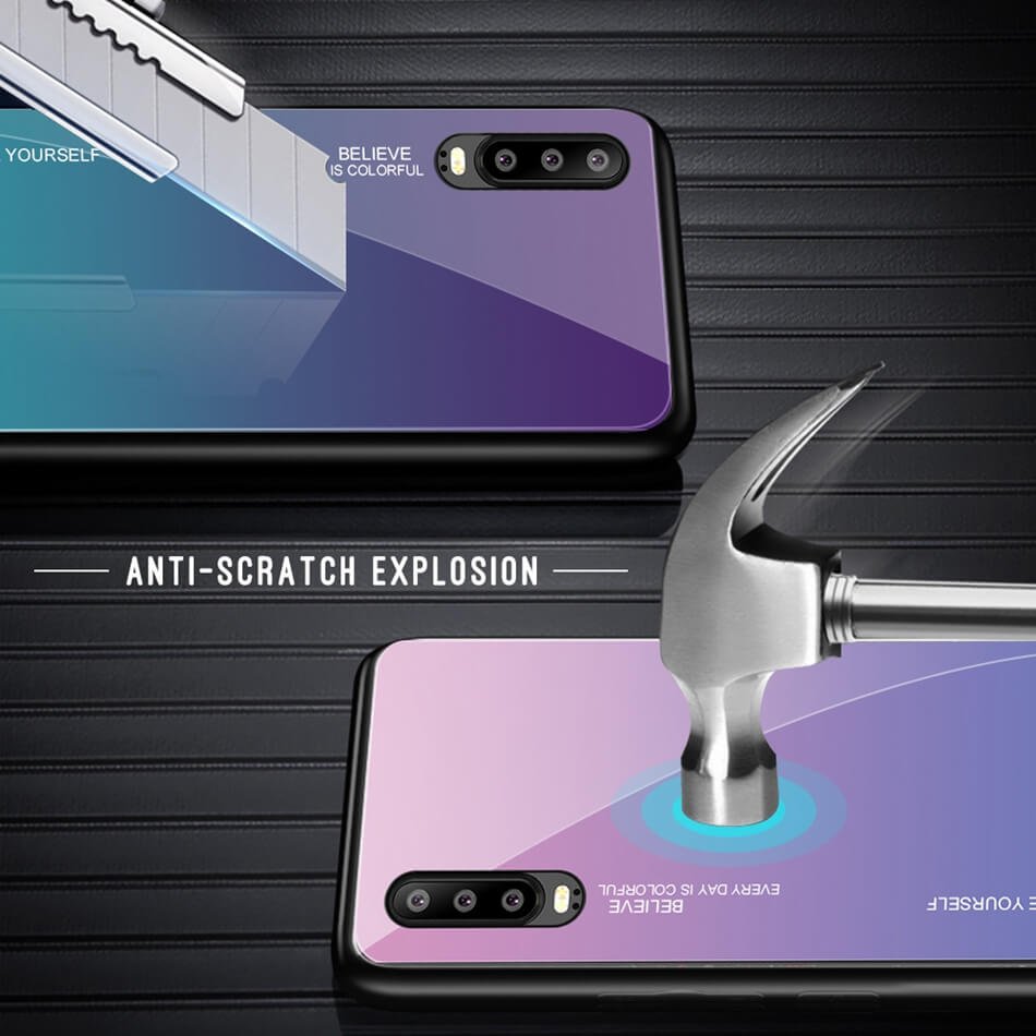 Funda Huawei P30 Tpu Trasera Cristal violeta
