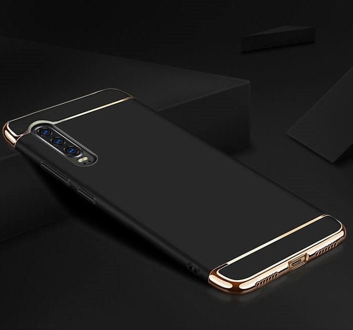 Funda Huawei P30 Cromadas Negra.