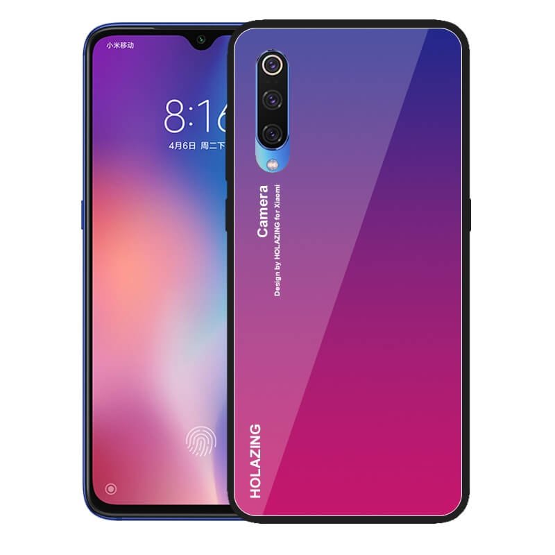 Funda Xiaomi MI 9 Tpu Trasera Cristal violeta