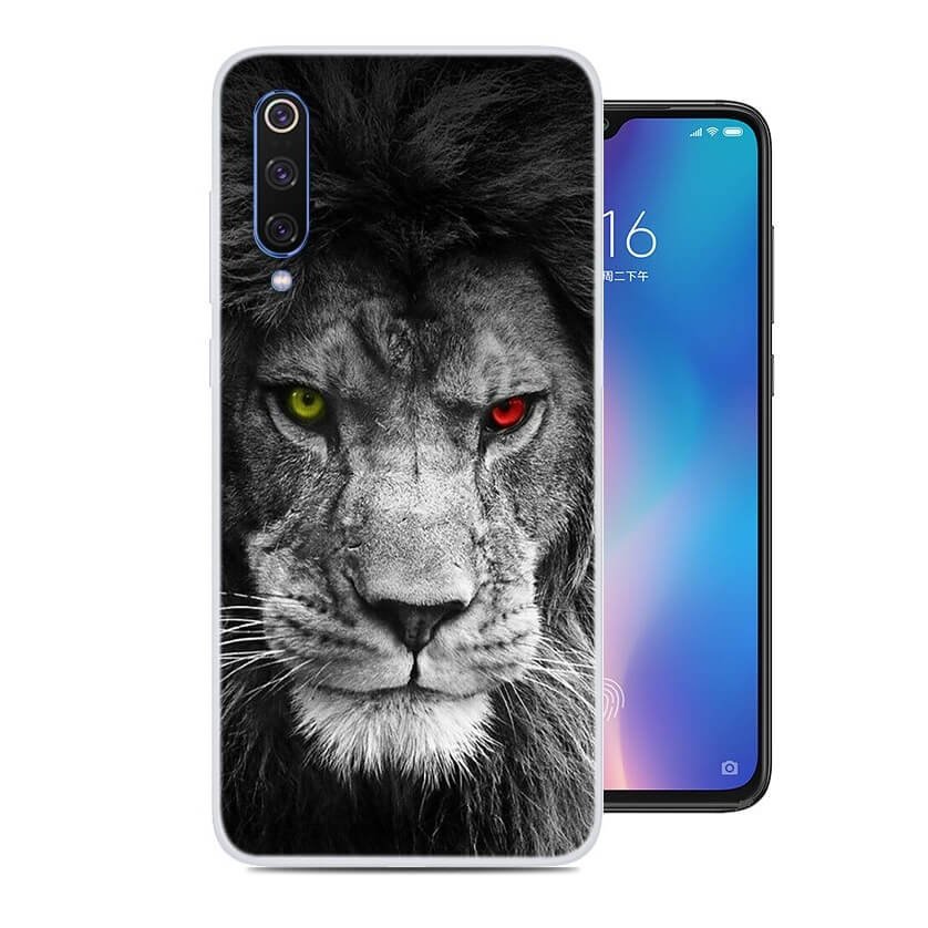Funda Xiaomi MI 9 Gel Dibujo Leon