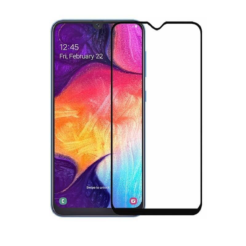Protector Pantalla Cristal Negro Templado Premium Samsung Galaxy A50