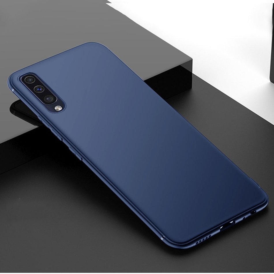 Funda Gel Samsung Galaxy A50 Flexible y lavable Mate Azul
