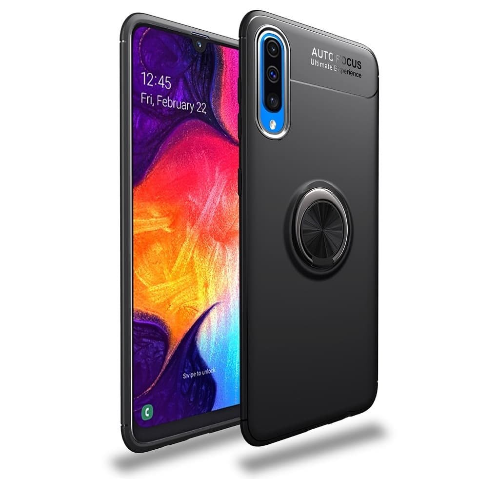 Funda Samsung Galaxy A50 Anillo Soporte Negro