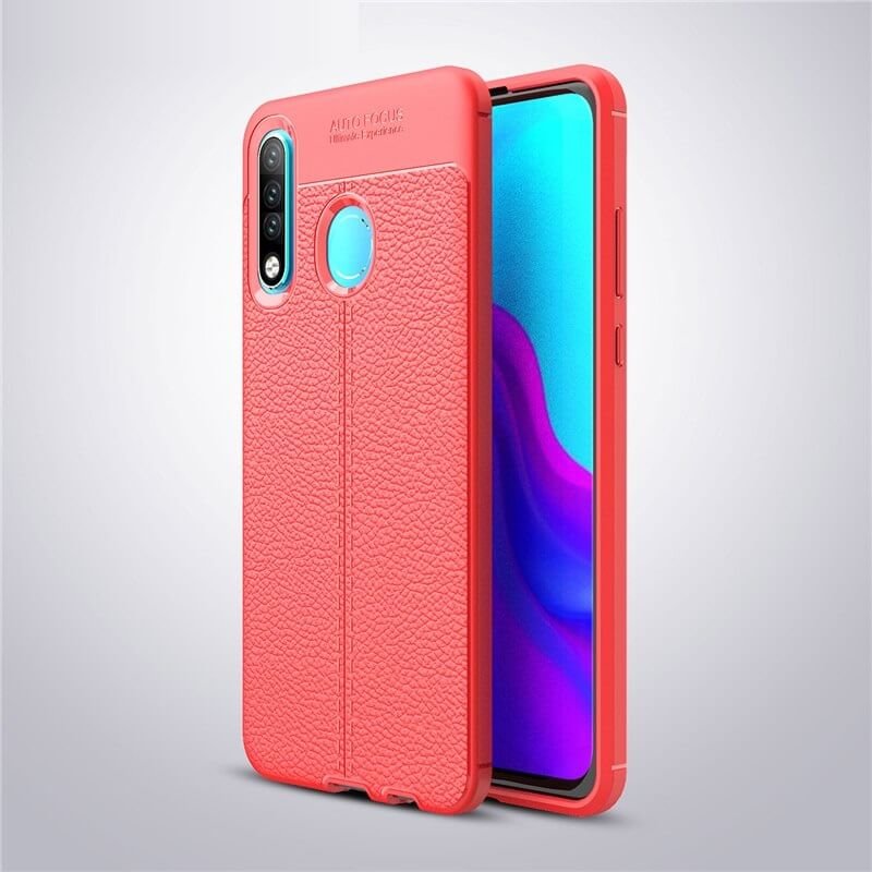 Funda Huawei P30 Lite Tpu Cuero 3D Roja