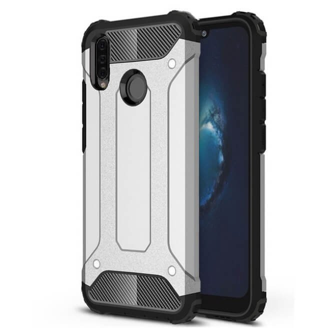 Funda Huawei P30 Lite Shock Resistante Plata