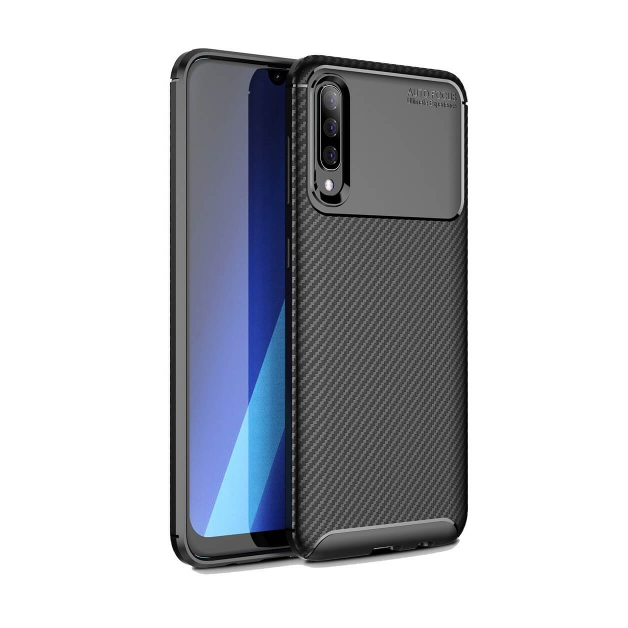 Funda Samsung Galaxy A50 Tpu Carbonix 3D Negra