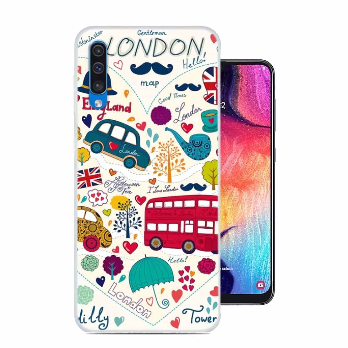 Funda Samsung Galaxy A50 Dibujo London