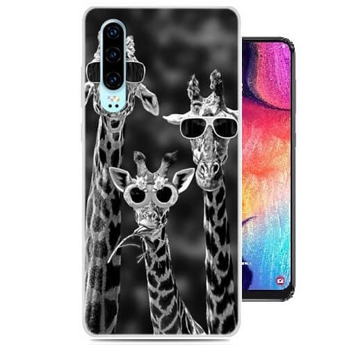 Funda Huawei P30 Dibujo Girafas
