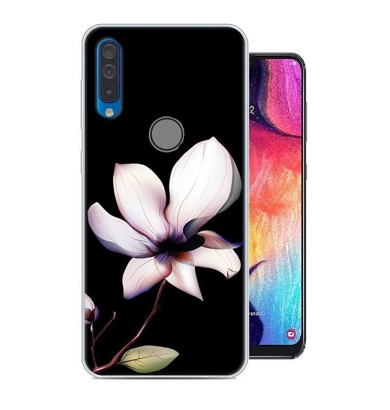 Funda Huawei P30 Lite Gel Dibujo Flor Blanca