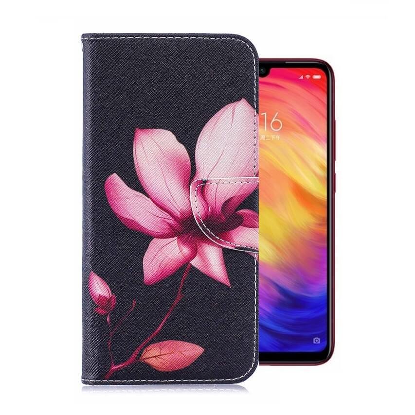 Funda Libro Xiaomi Redmi Note 7 cuero Soporte Dibujo Flor