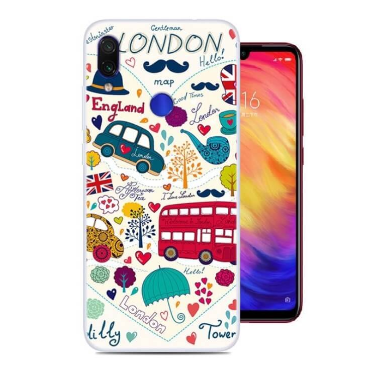 Funda Xiaomi Redmi 7 Dibujo Londres