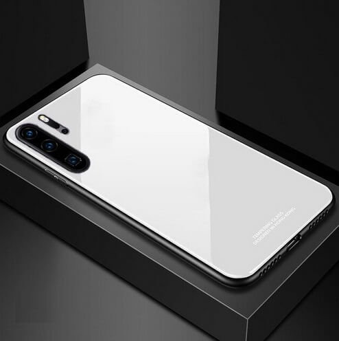 Funda Huawei P30 Pro Tpu Trasera Cristal Blanca