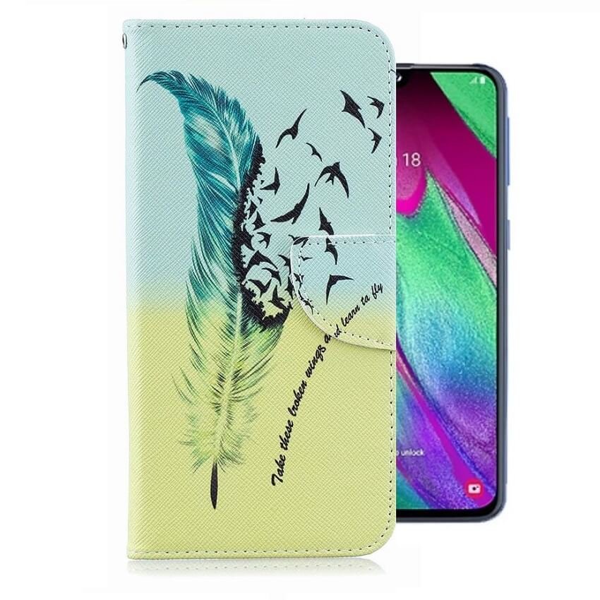Funda Libro Samsung Galaxy A40 cuero Soporte Dibujo Libertad