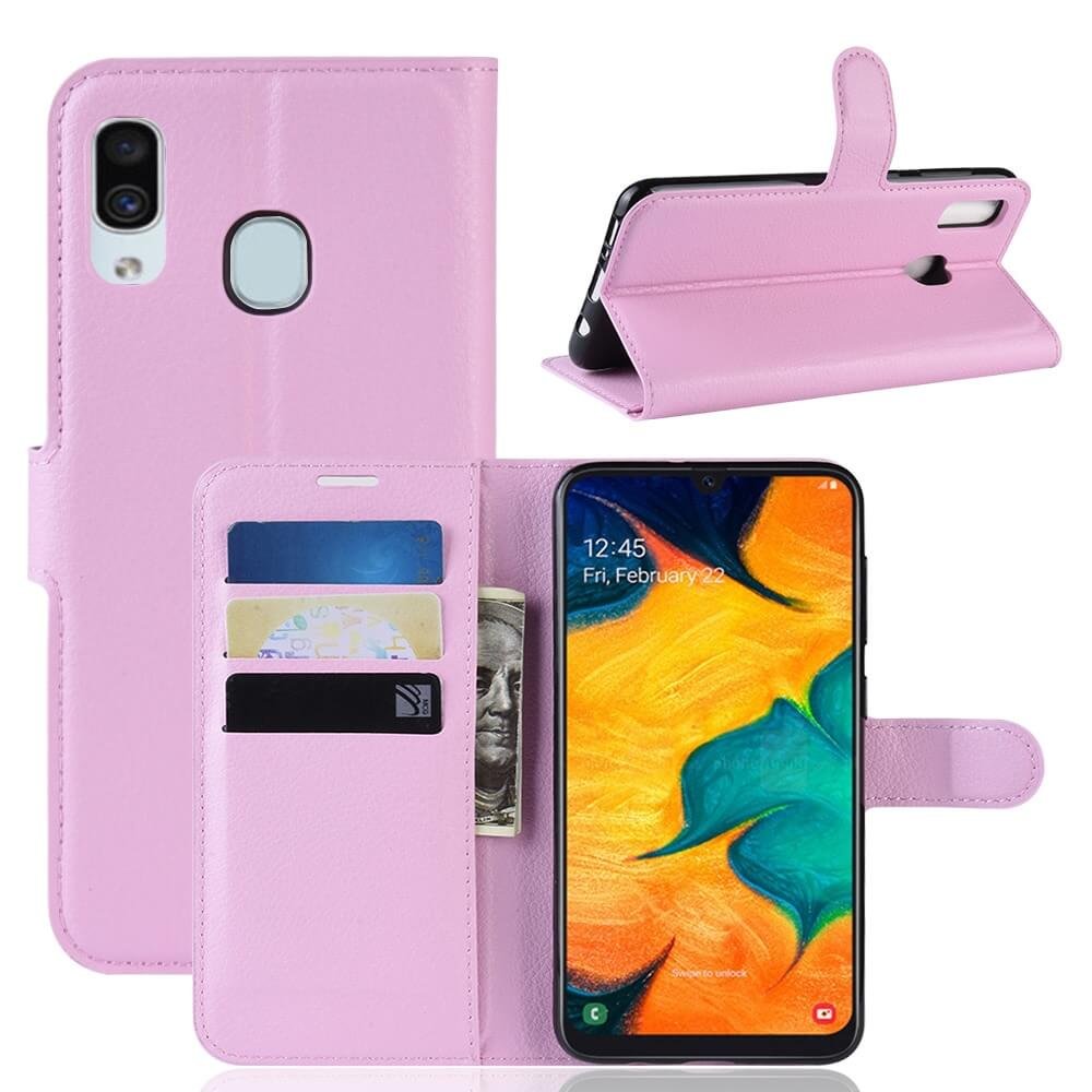 Funda Libro Samsung Galaxy A40 cuero Soporte Rosa