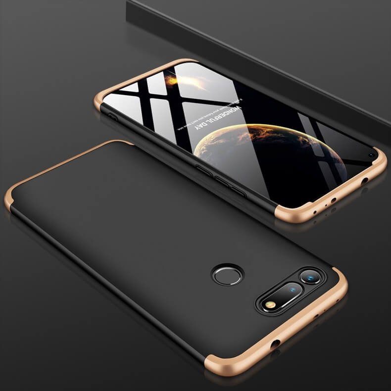Funda 360 Honor View 20 Dorada y Negra