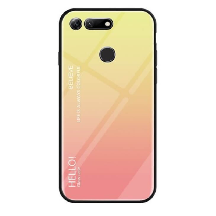 Funda Honor View 20 Tpu Trasera Cristal Amarilla