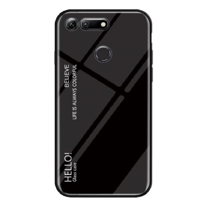 Funda Honor View 20 Tpu Trasera Cristal Negra