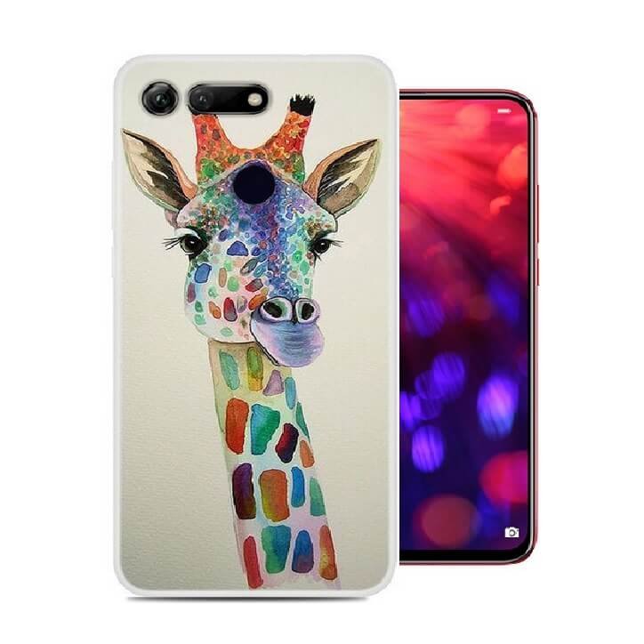 Funda Honor View 20 Gel Dibujo Jirafa