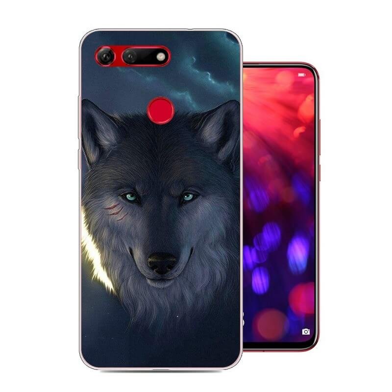 Funda Honor View 20 Gel Dibujo Lobo