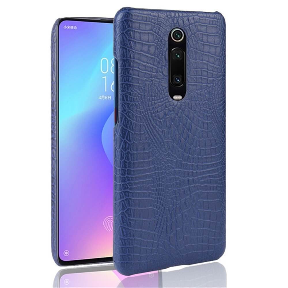 Carcasa Xiaomi Redmi K20 Cuero Estilo Croco Azul