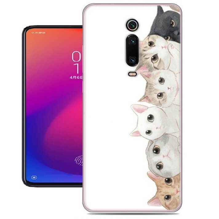 Funda Xiaomi Redmi K20 Dibujo Gatitos