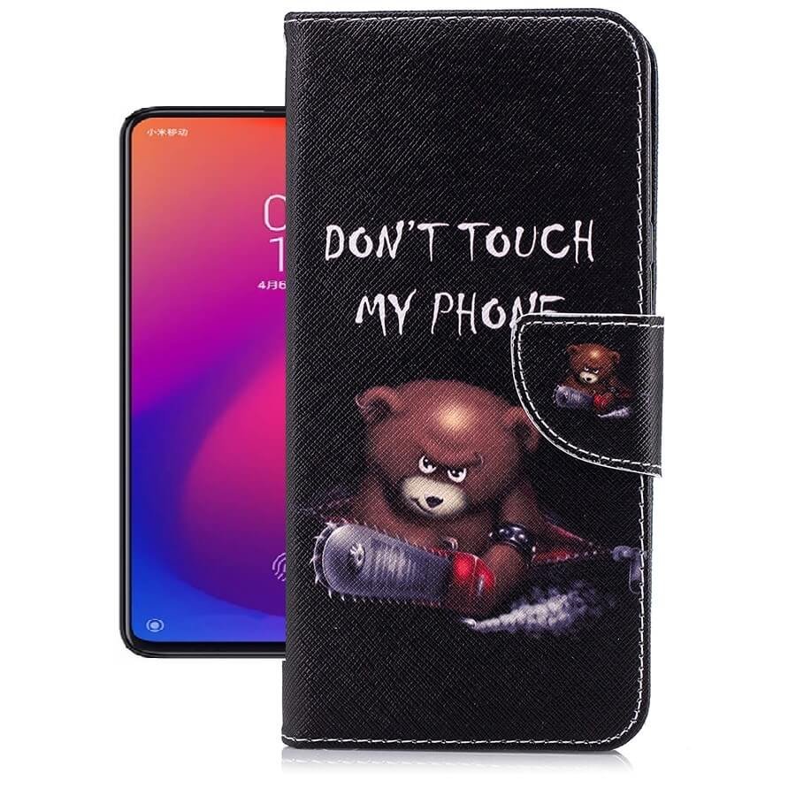 Funda Libro Xiaomi MI 9T Soporte Osito enfadado.