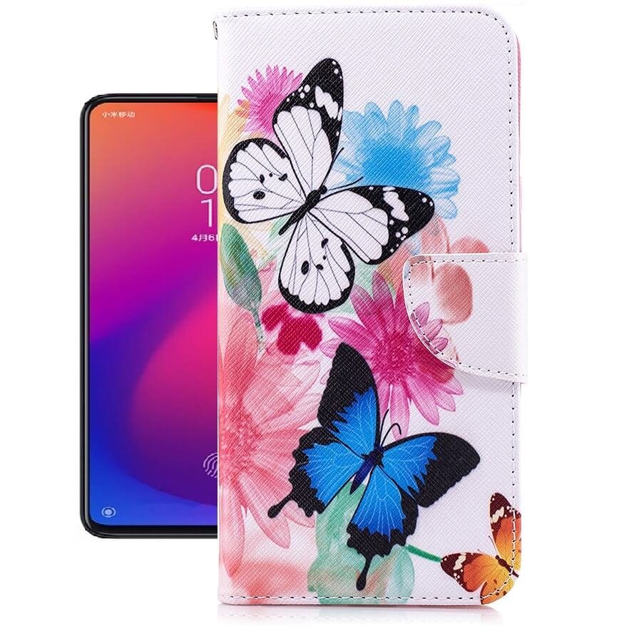 Funda Libro Xiaomi MI 9 T Soporte Mariposas.