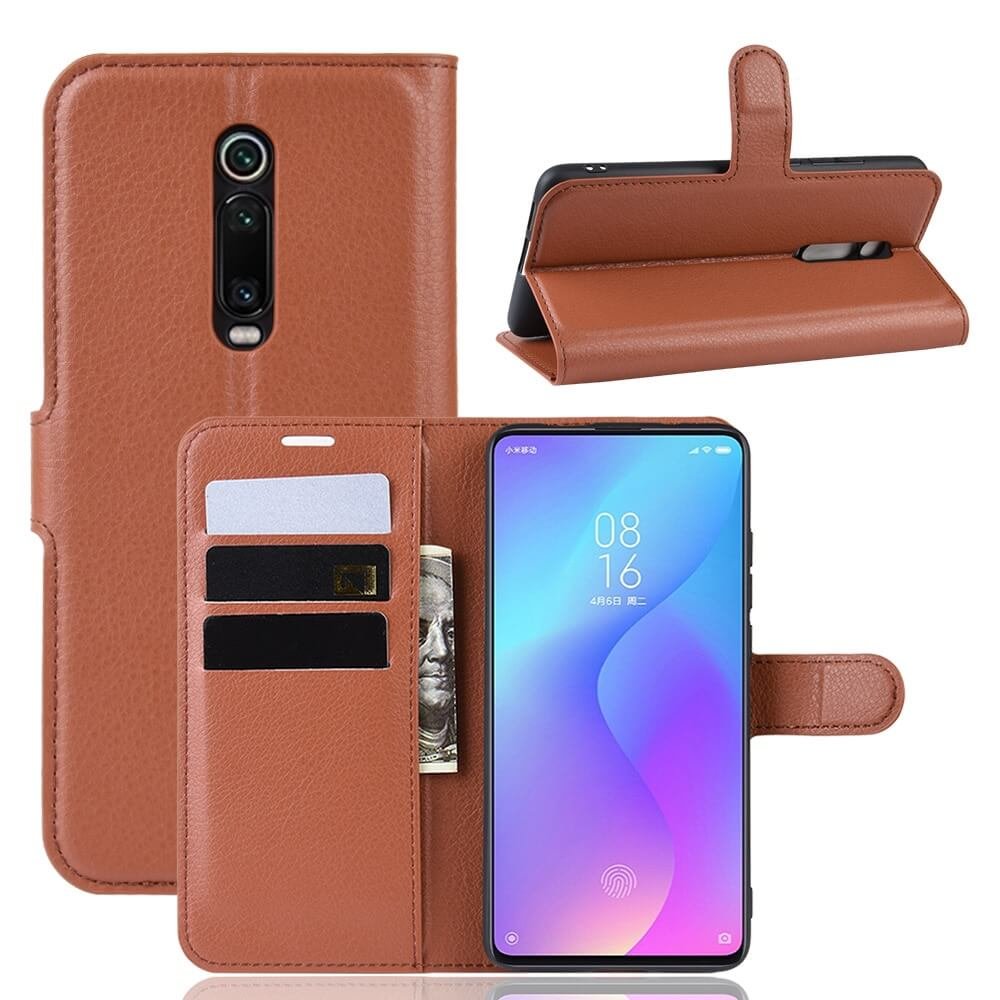Funda Libro Xiaomi Mi 9T Soporte Marron.