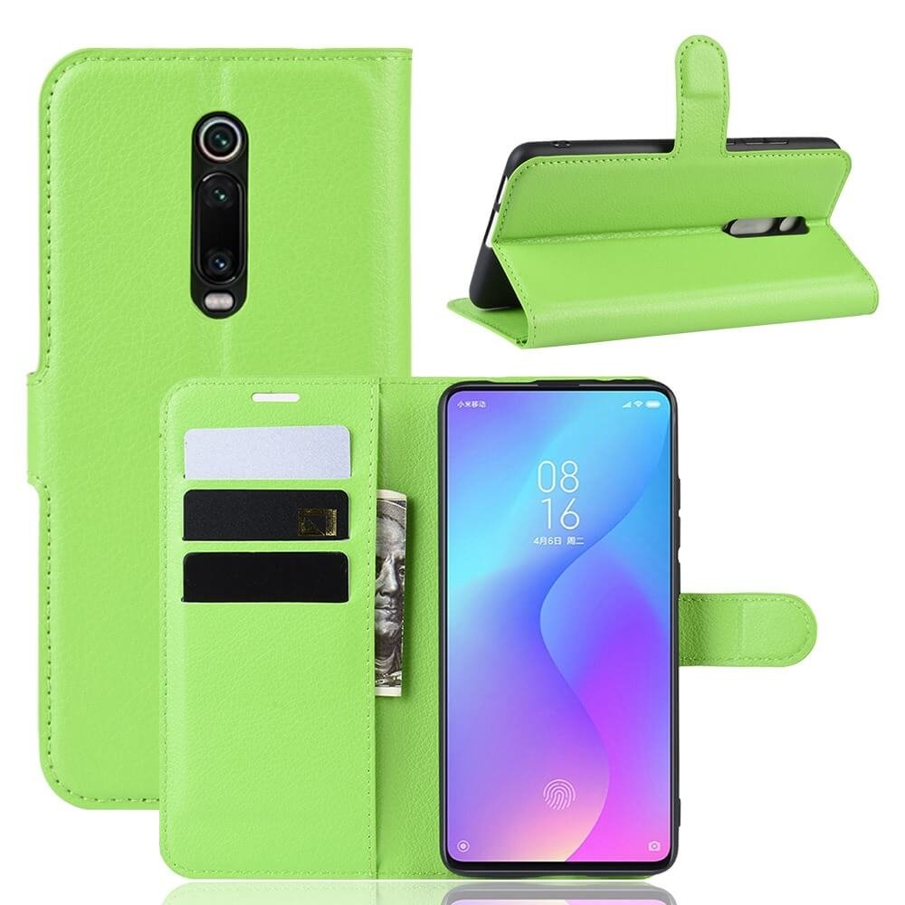 Funda Libro Xiaomi Mi 9T Soporte Verde.