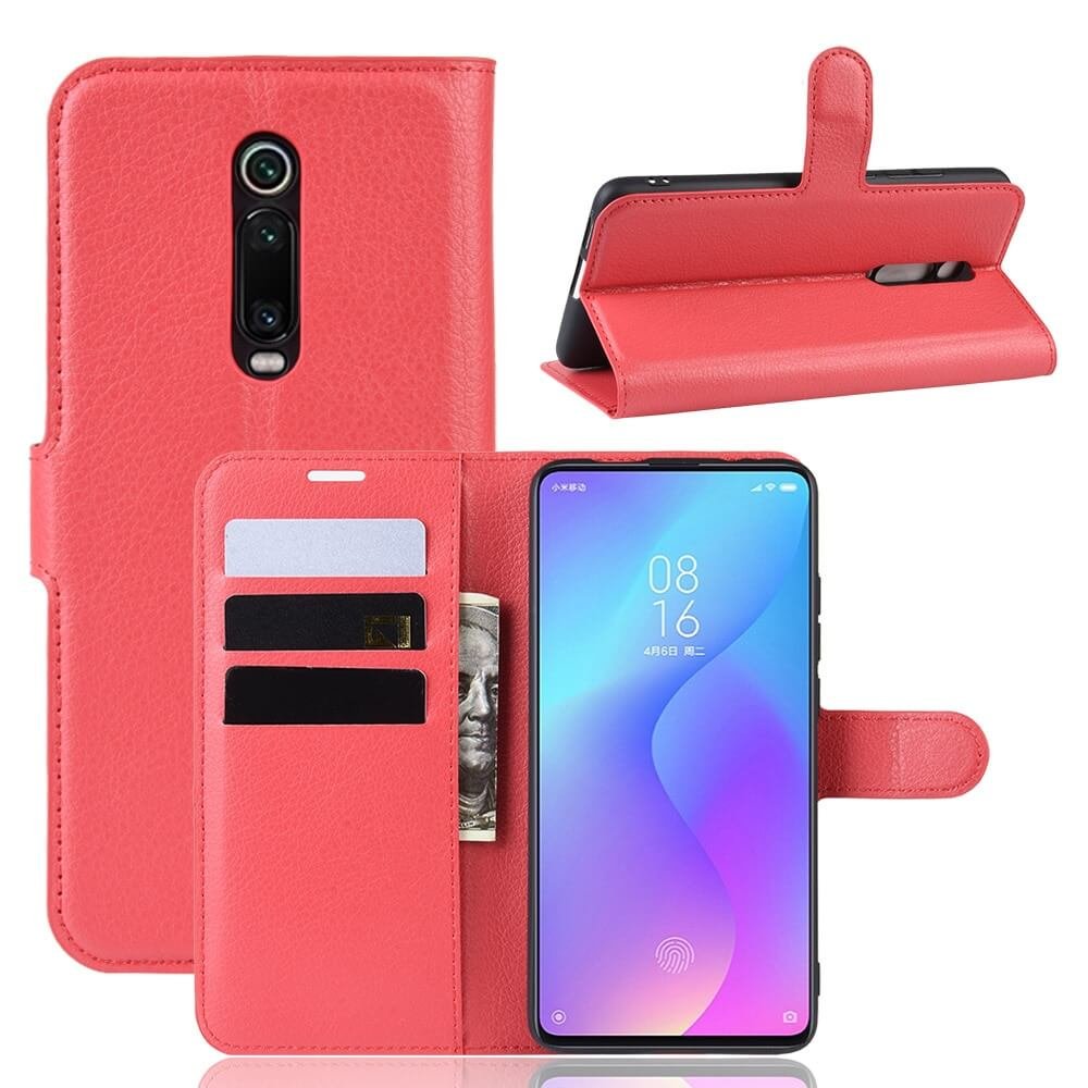 Funda Libro Xiaomi Mi 9T Soporte Roja.