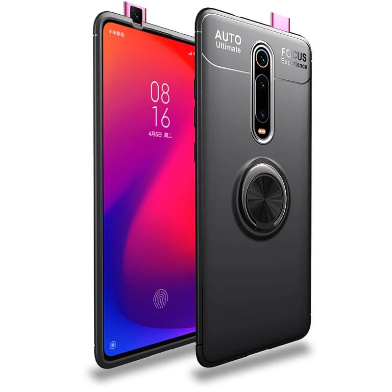 Funda Xiaomi Redmi K20 Anillo Soporte Negra