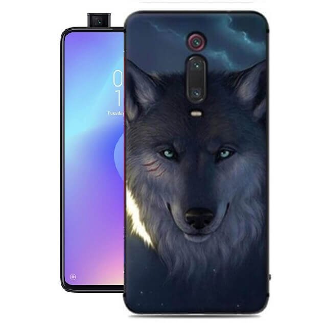 Funda Xiaomi Mi 9T Gel Dibujo Lobo
