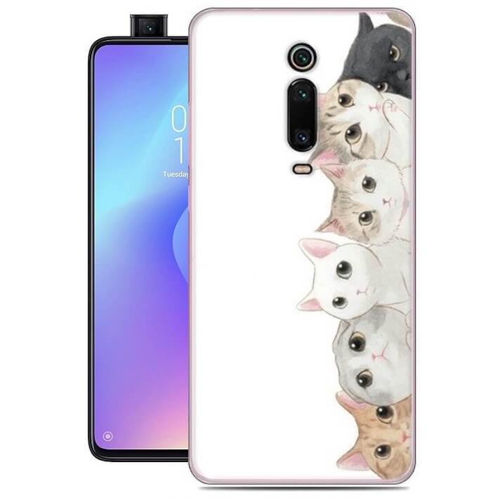 Funda Xiaomi Mi 9T Gel Dibujo Gatitos