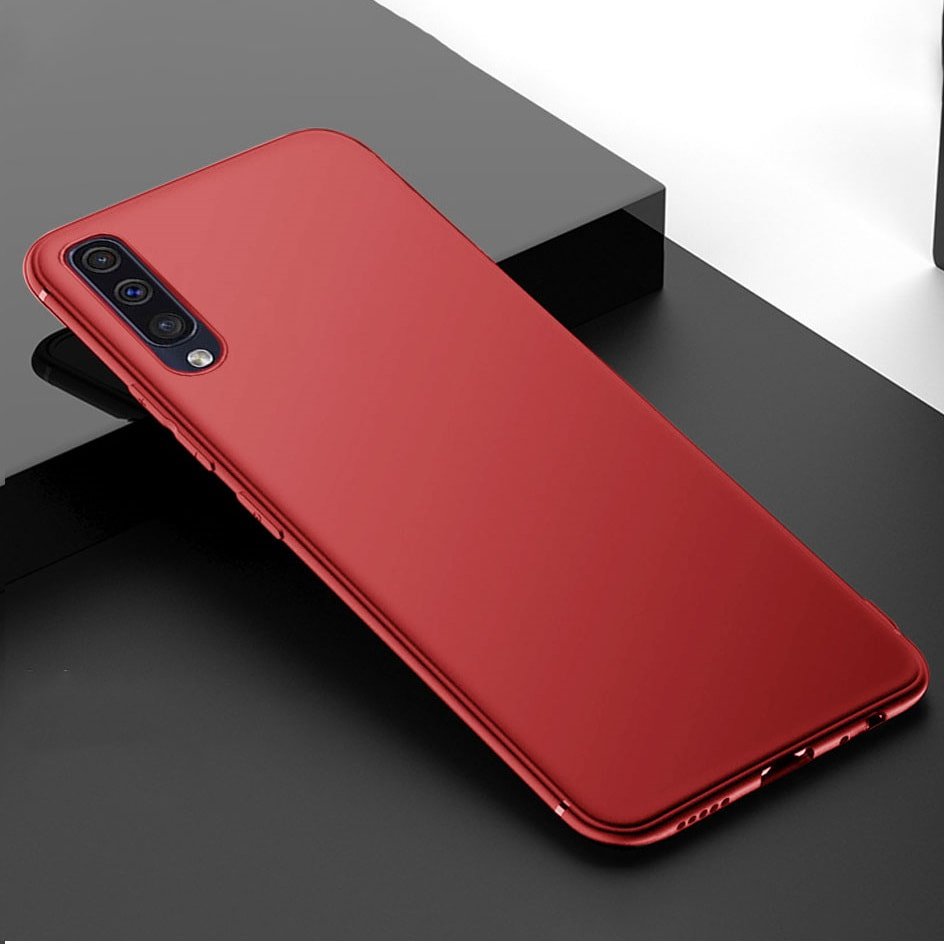 Funda Gel Samsung Galaxy A70 Flexible y lavable Mate Roja